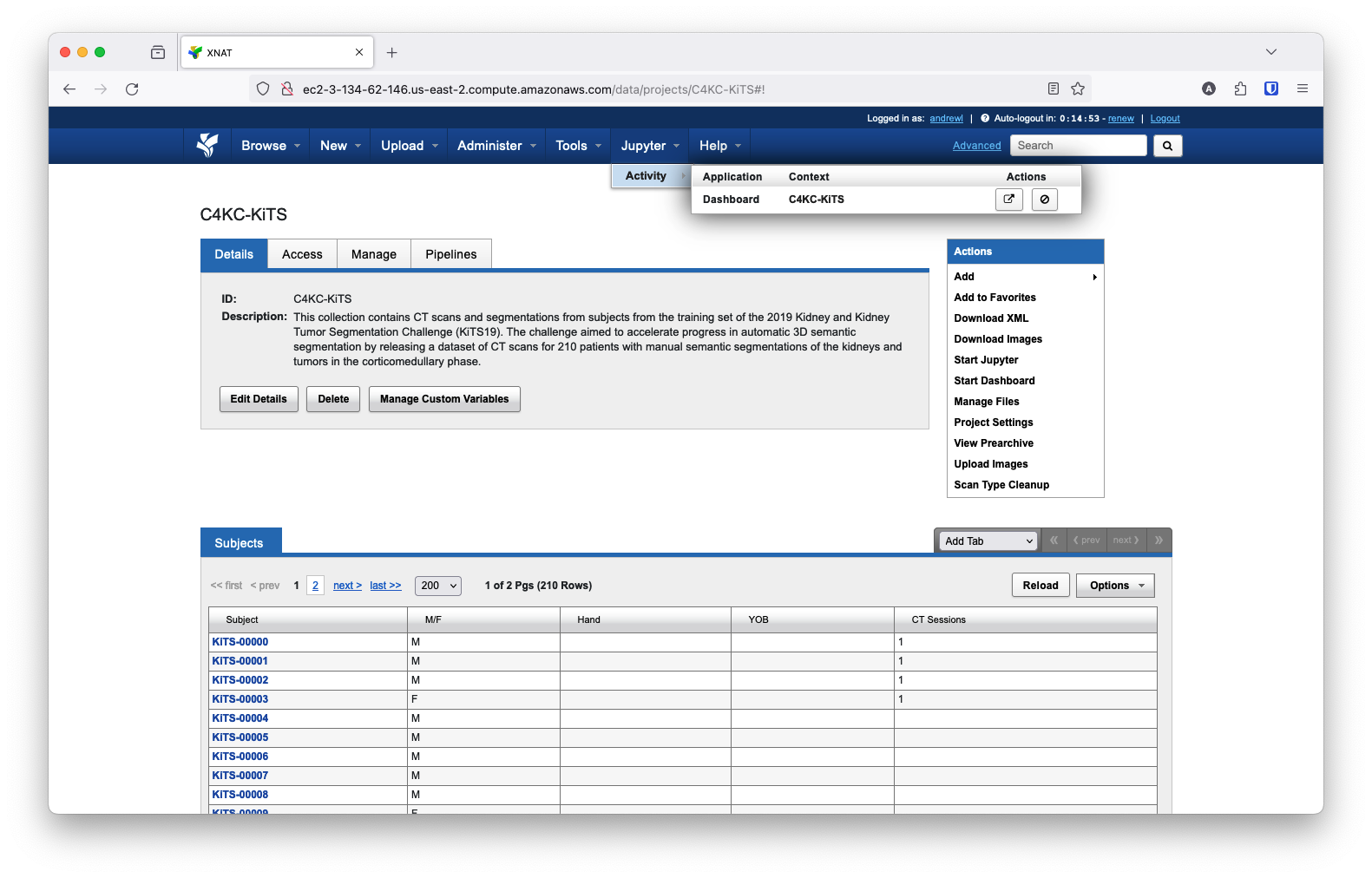 AccessRunningDashboard.png